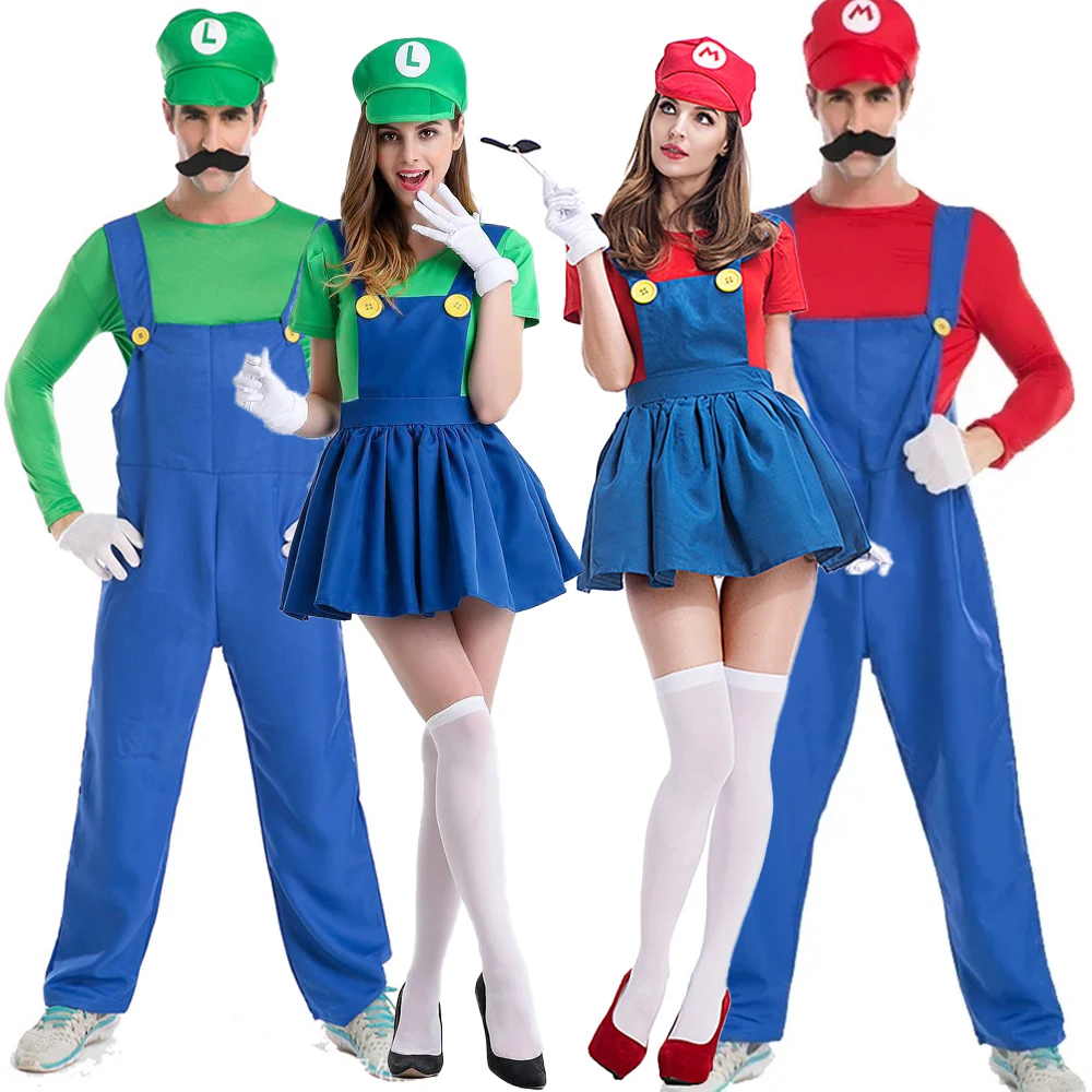 Party Games Group For Adults - Couples Super Brother Plumber Strap Pants