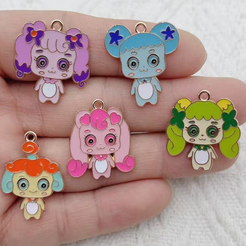 Party Games Birthday - 10pcs Cartoon Cute Drip Oil Alloy