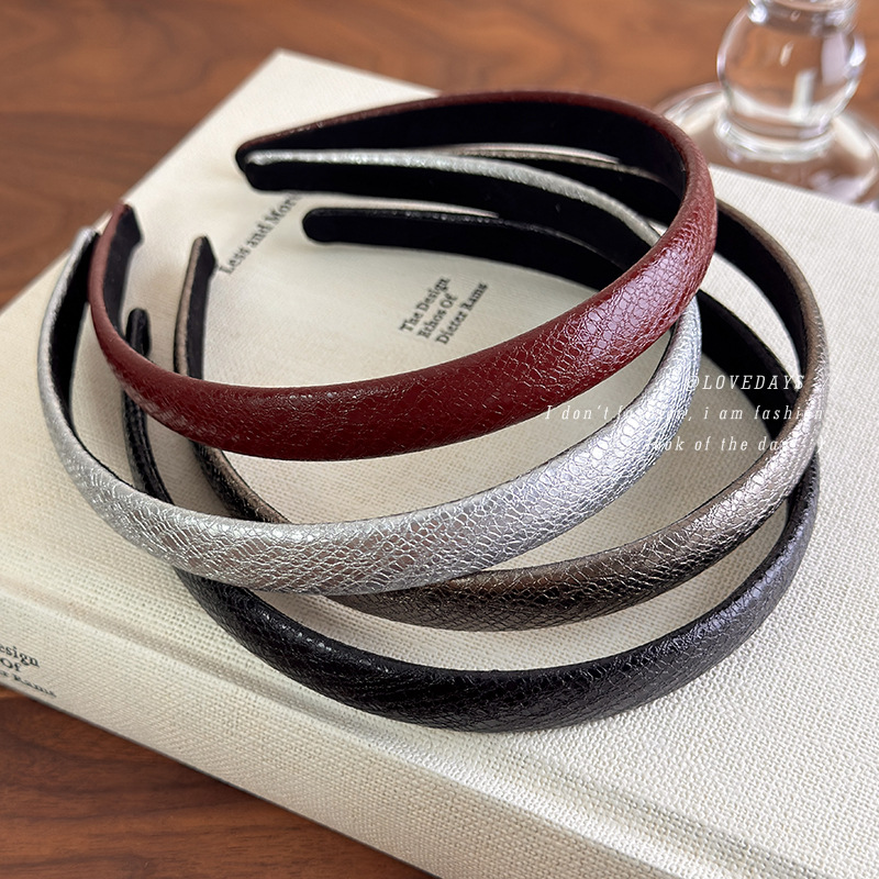 Ring Toss Outdoor - Vintage Red Leather Thin Headband Multiple