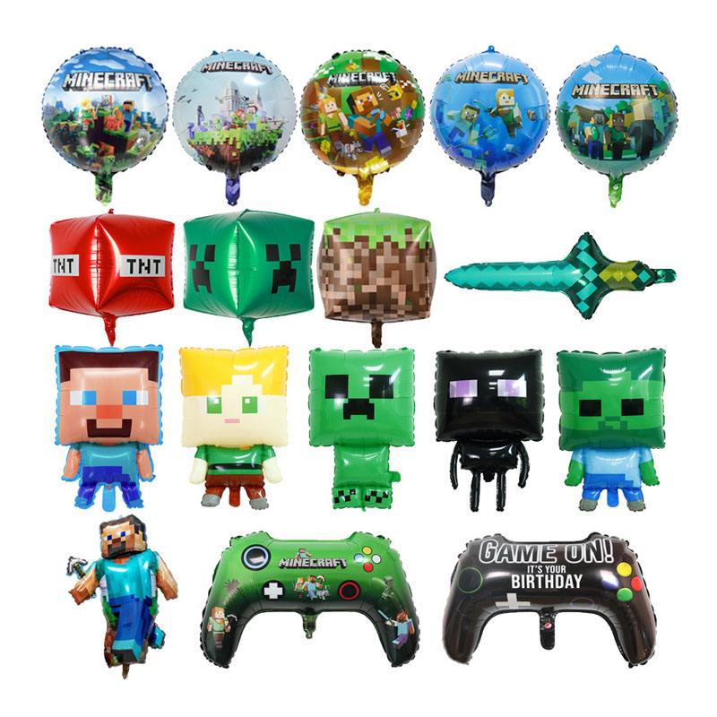Party Games Minecraft - 17pcs for Minecrafte Pixel Balloon Anime