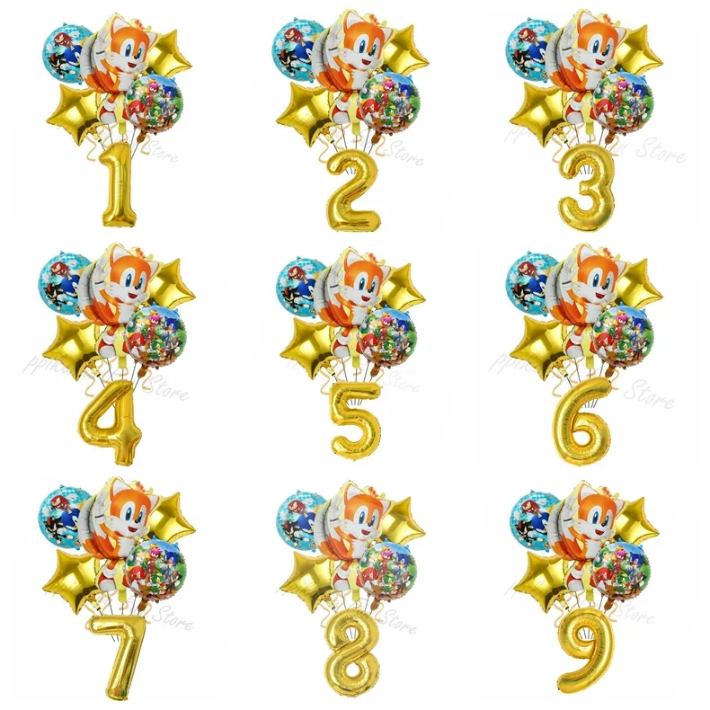 Party Games Good - 6PCS Anime Shadow Cartoon Balloon Game