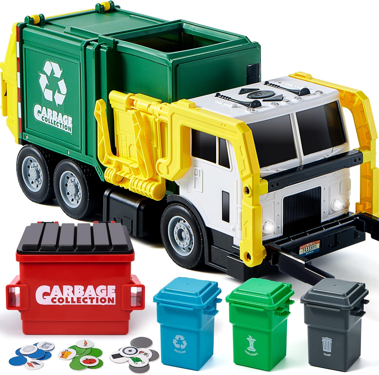 Party Games Birthday - JOYFY Large Friction Powered Garbage Truck