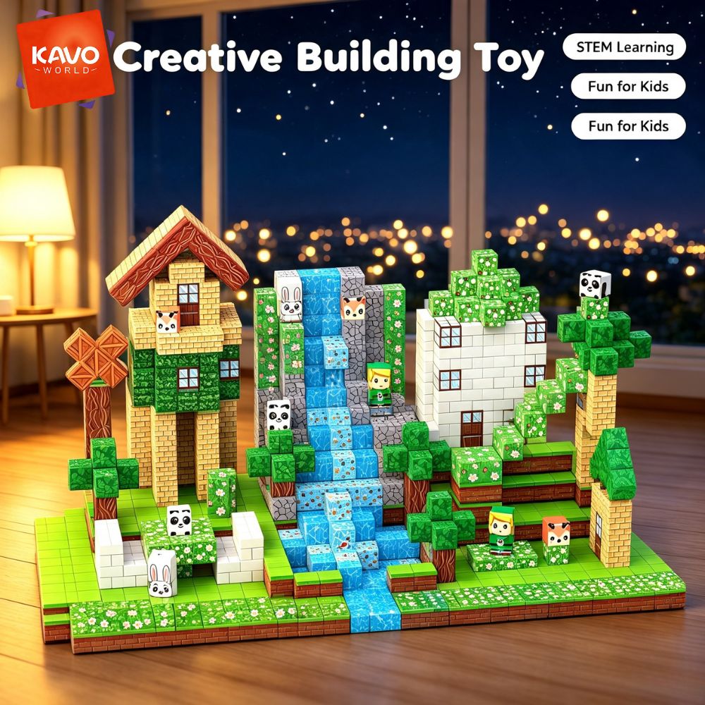 Party Games For 5 Year Olds Indoors - KAVOWORLD 150pcs Magnetic Forest House Building