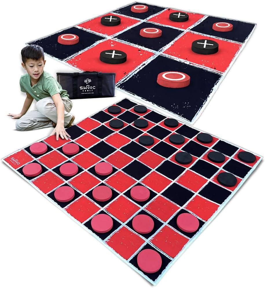 Giant 2-in-1 Checkers & Tic Ta - огляд і ціна Tic Tac Toe Giant