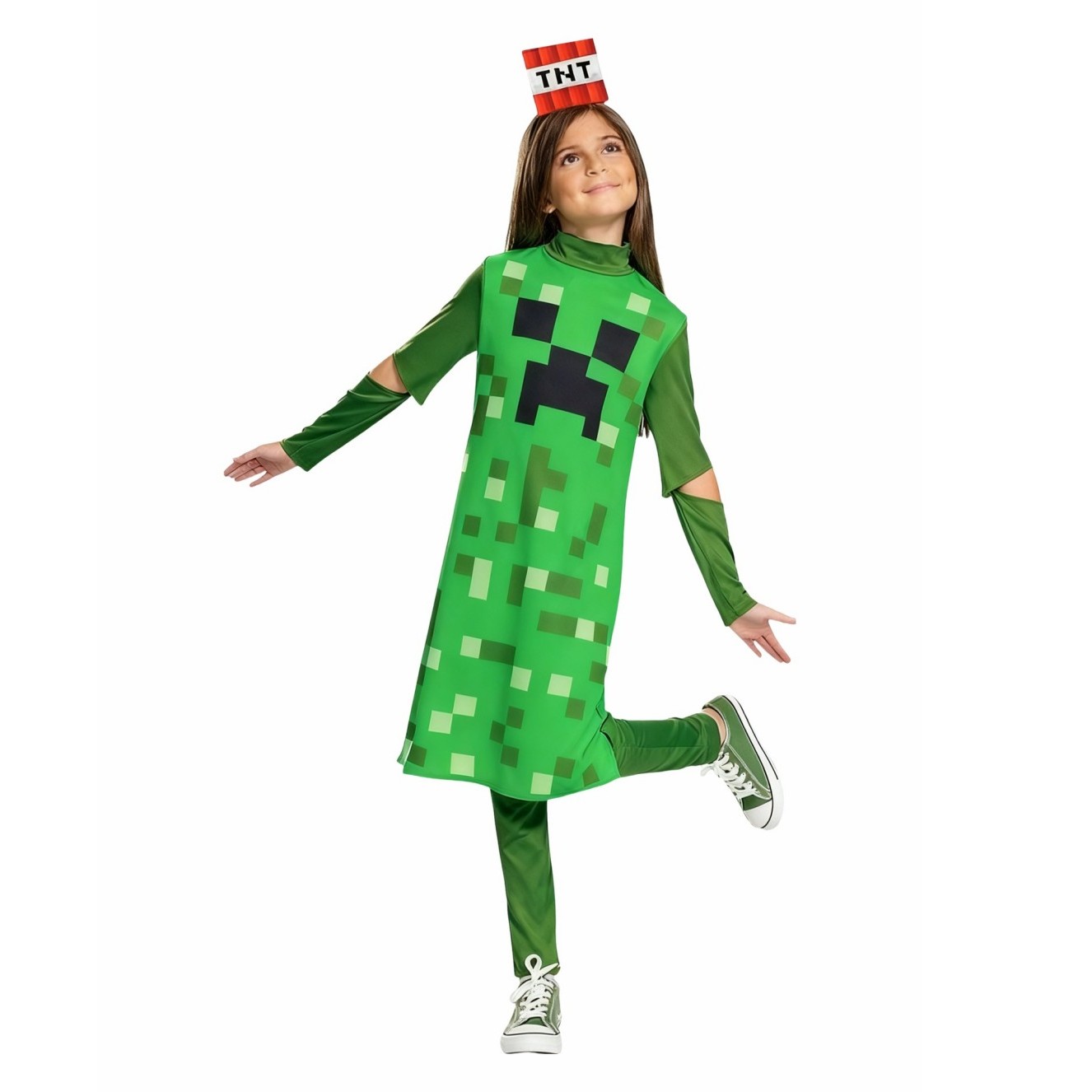 Creeper Girl Classic Child Cos - огляд і ціна Party Games Minecraft