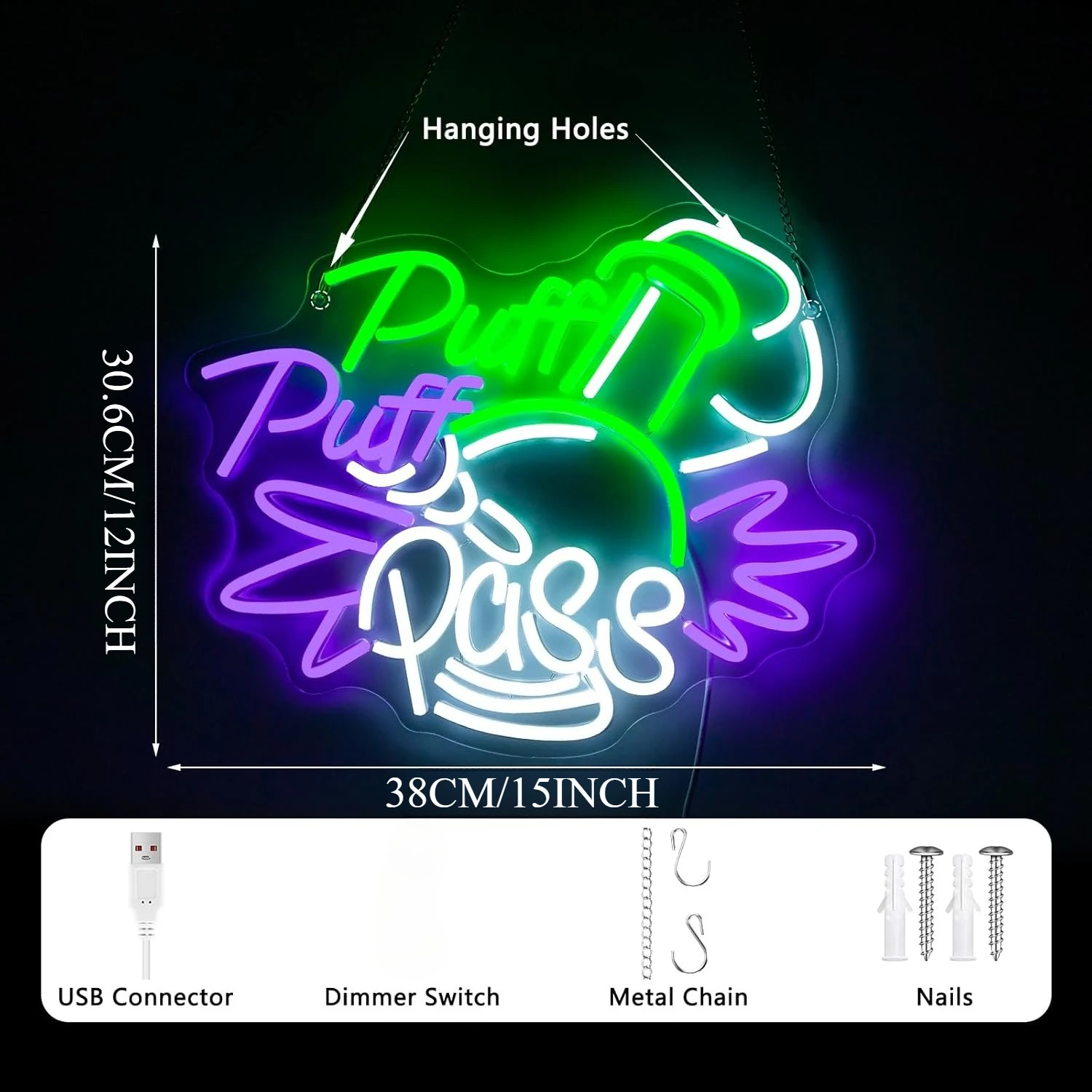 Puff Puff Pass Neon Sign Dimma - огляд і ціна Party Games Game Pass