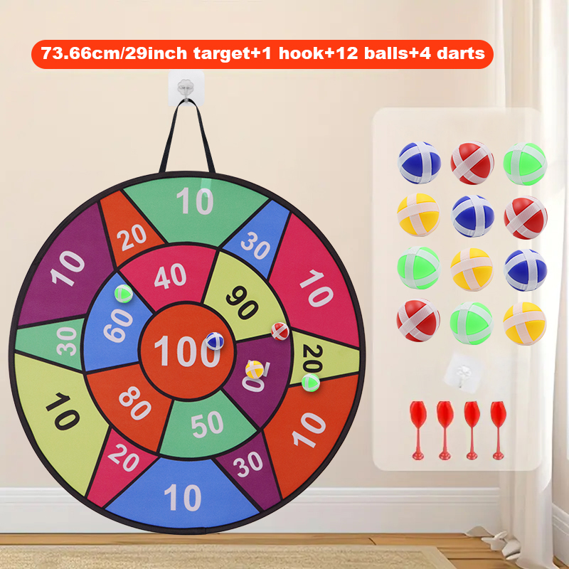 Sticky ball dart board -12 bal - огляд і ціна Party Games Indoor For 6 12 Year Olds