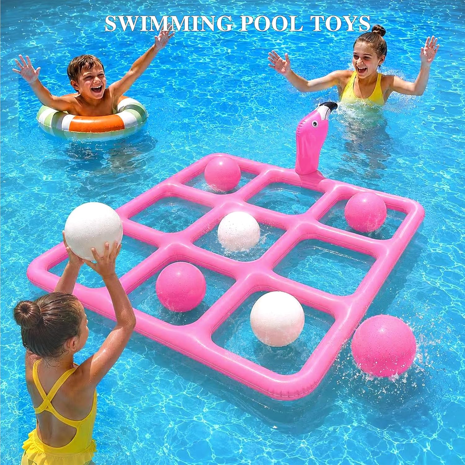 Pink Giant Flamingo Pool Tic T - огляд і ціна Tic Tac Toe Giant