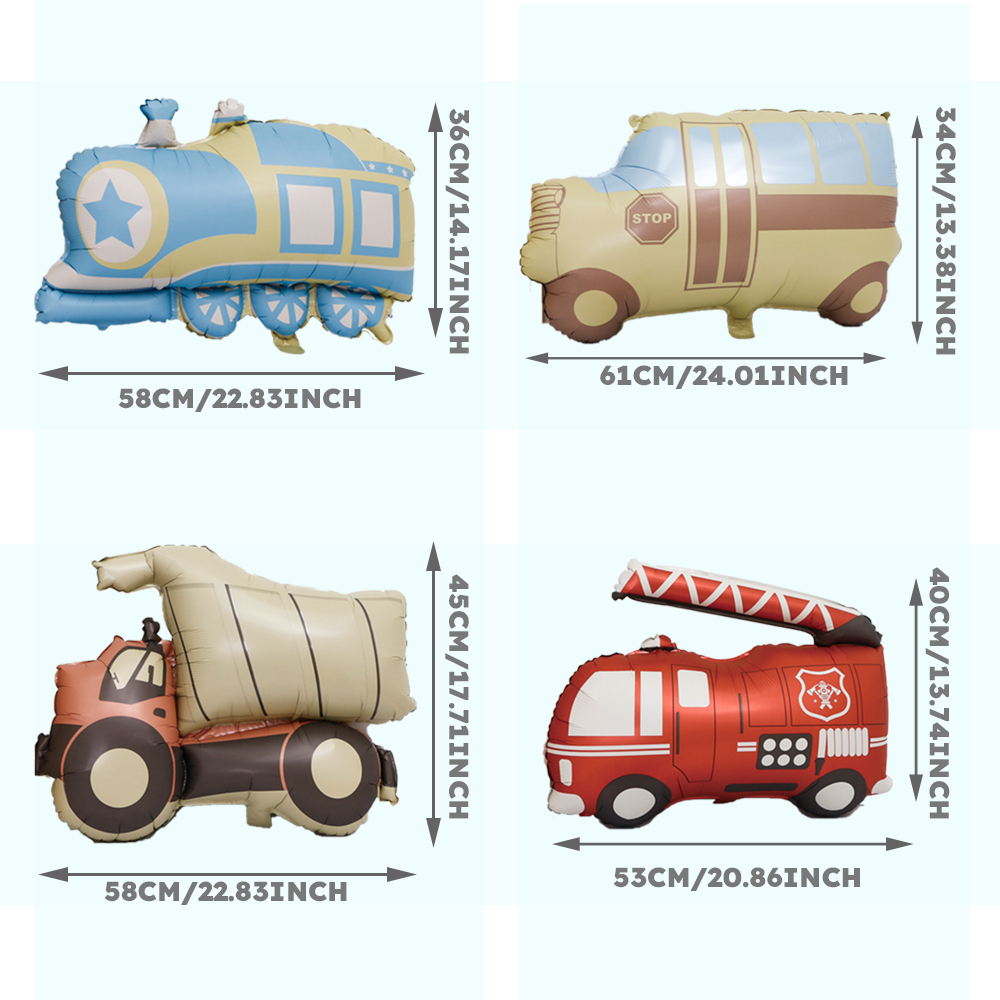 Cartoon Car Balloon, Fire Engi - огляд і ціна Party Games Bus