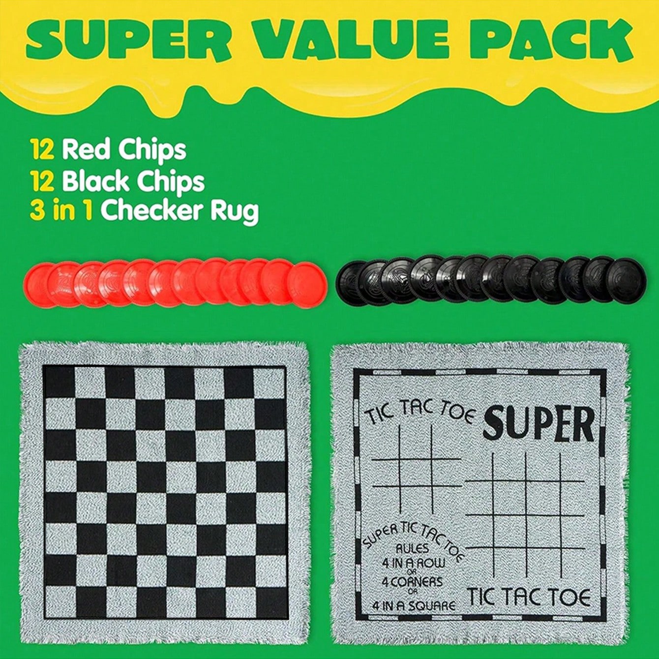 3-in-1 Vintage Game Set - Gian - огляд і ціна Tic Tac Toe Giant