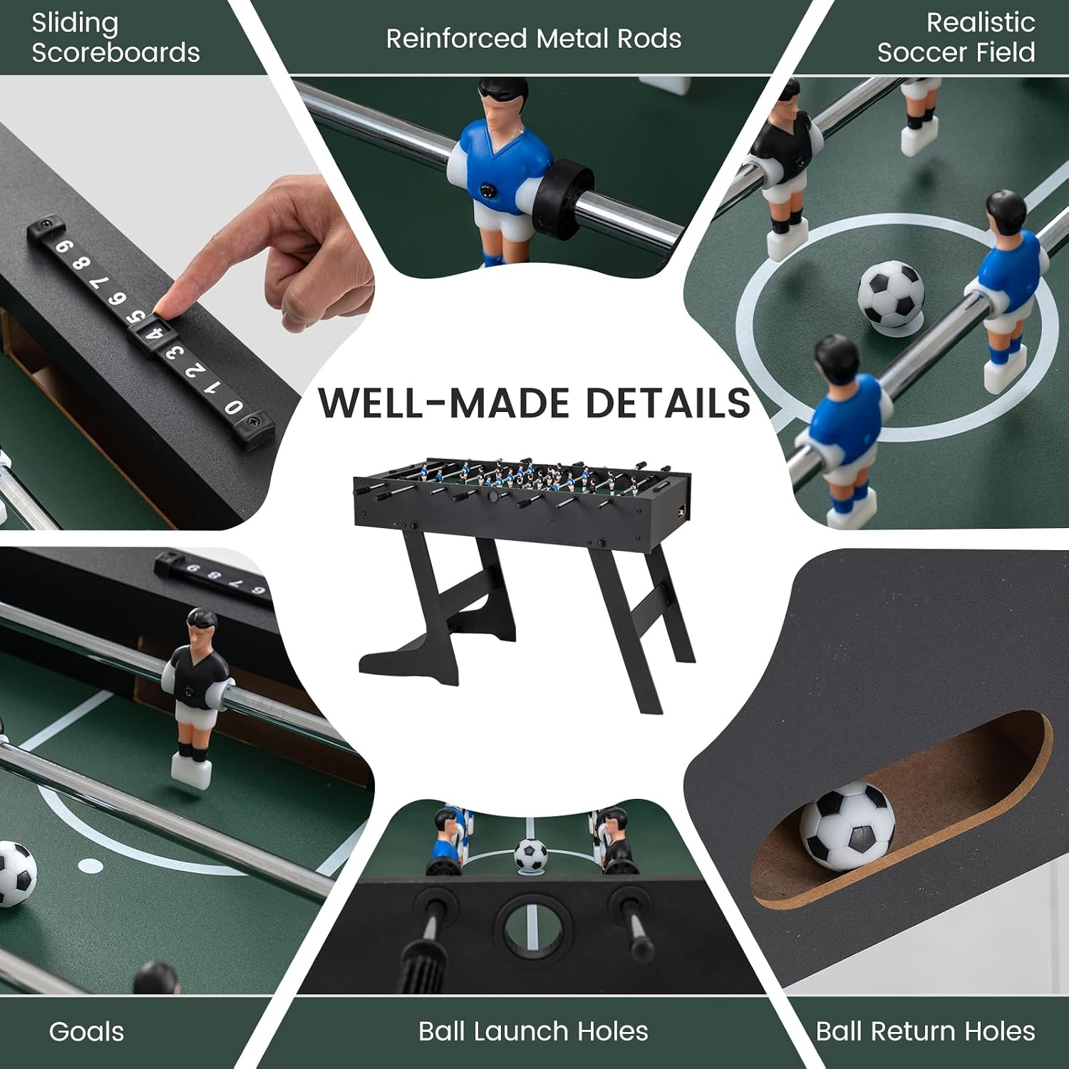 Folding Foosball Table Full Si - огляд і ціна Party Games Competition