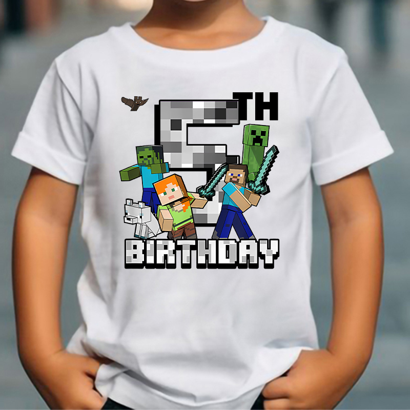Cartoon Cute Minecrafted T-shi - огляд і ціна Party Games Minecraft