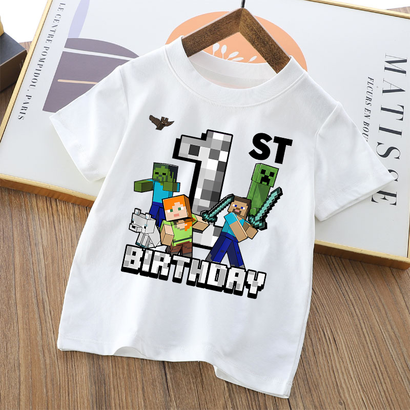 Cartoon Cute Minecrafted T-shi - огляд і ціна Party Games Minecraft