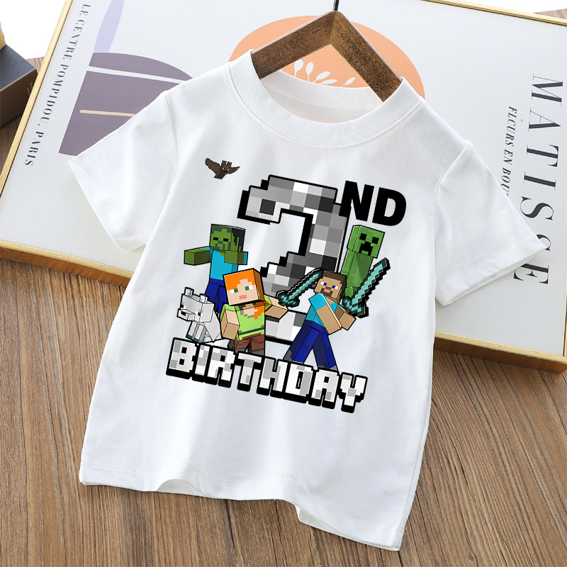 Cartoon Cute Minecrafted T-shi - огляд і ціна Party Games Minecraft