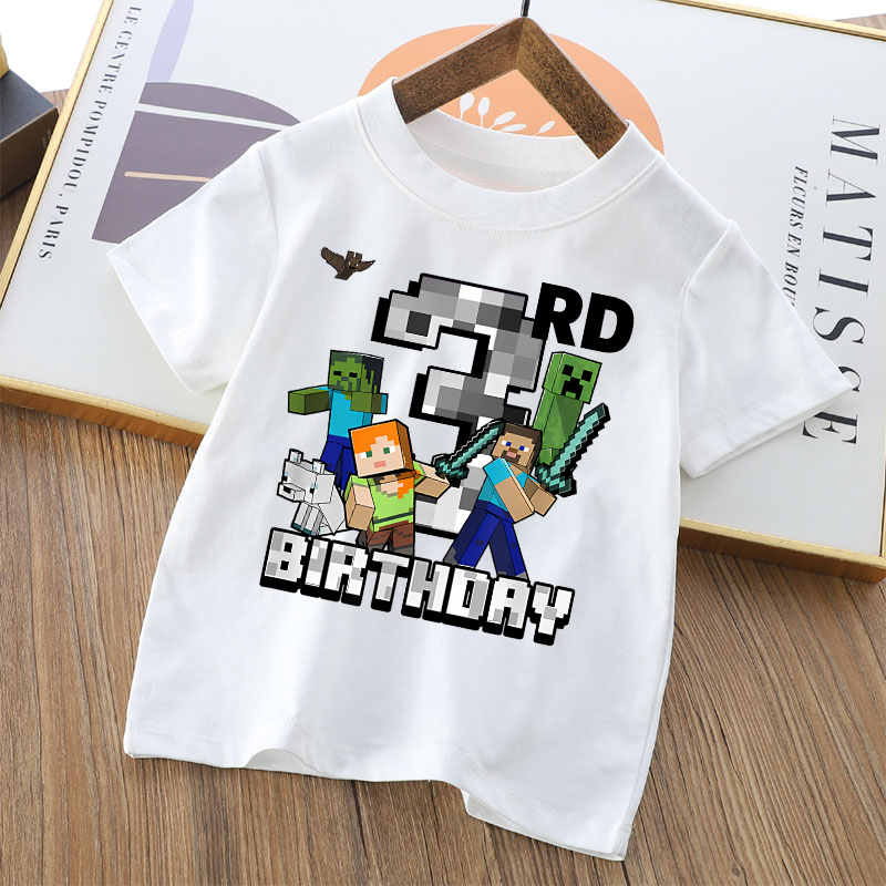 Cartoon Cute Minecrafted T-shi - огляд і ціна Party Games Minecraft