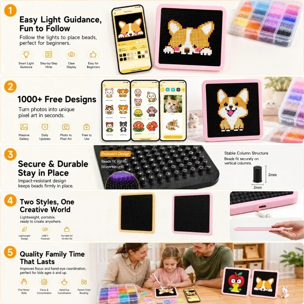 LED Smart Fuse Bead Pegboard,  - огляд і ціна Party Games Birthday