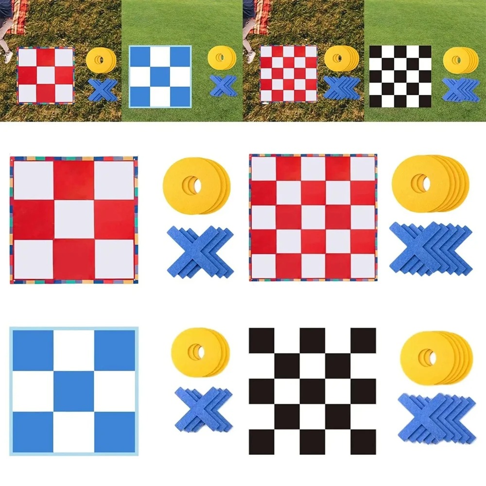 Giant Tic Tac Toe Game Mat Set - огляд і ціна Tic Tac Toe Giant