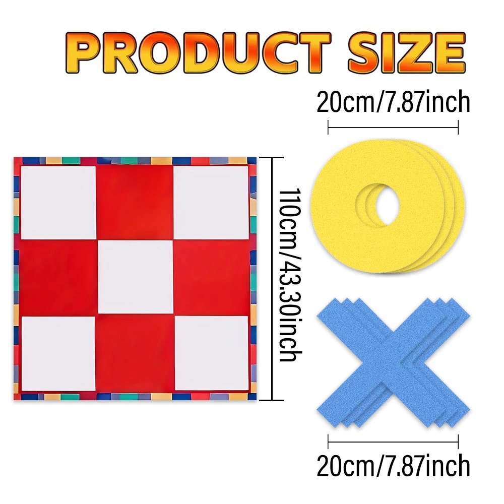 Giant Tic Tac Toe Game Mat Set - огляд і ціна Tic Tac Toe Giant